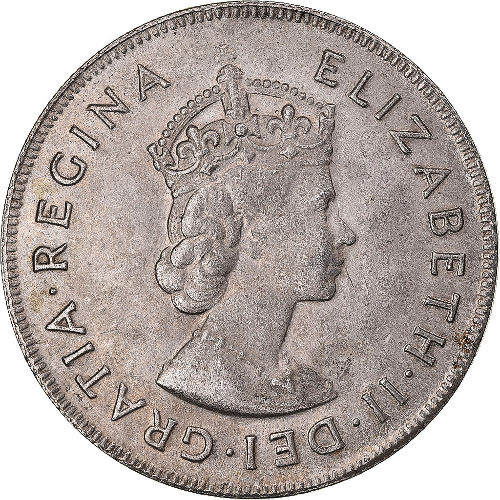 Münze, Bermuda, Elizabeth II, Crown, 1959, SS+, Silber