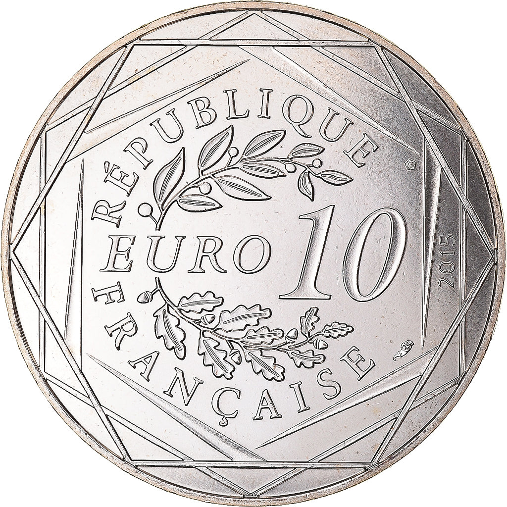 France, 10 Euro, Astérix - Fraternité, 2015, Monnaie de Paris, MS(64), Silver