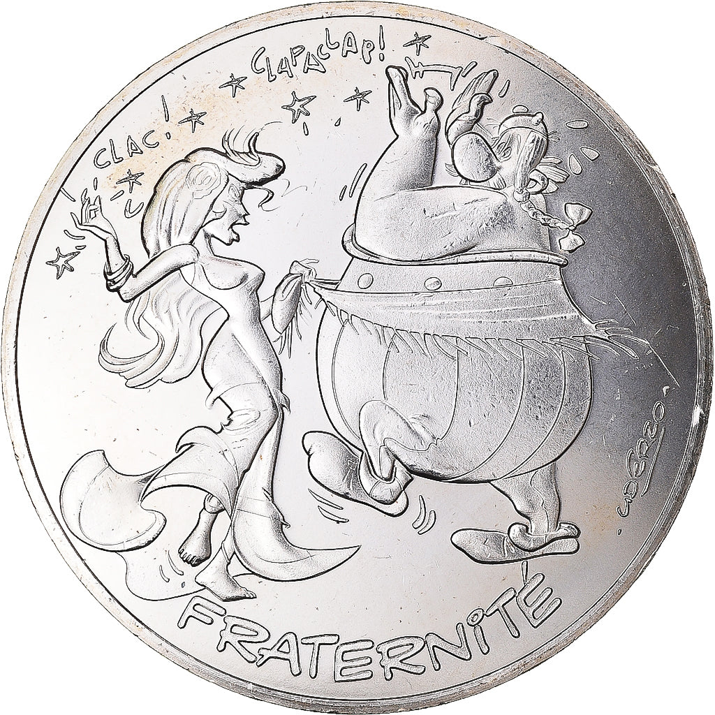 France, 10 Euro, Astérix - Fraternité, 2015, Monnaie de Paris, MS(64), Silver
