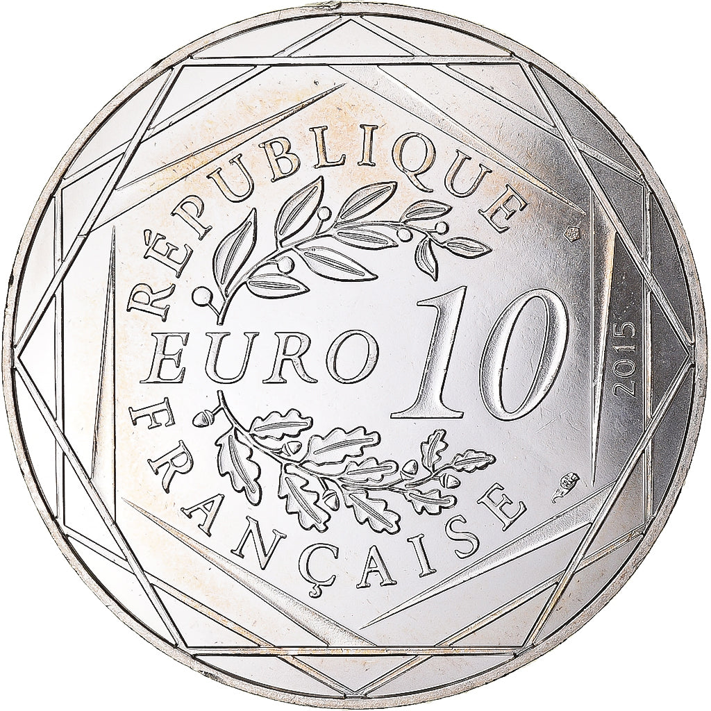 France, 10 Euro, Astérix - Fraternité, 2015, Monnaie de Paris, MS(64), Silver
