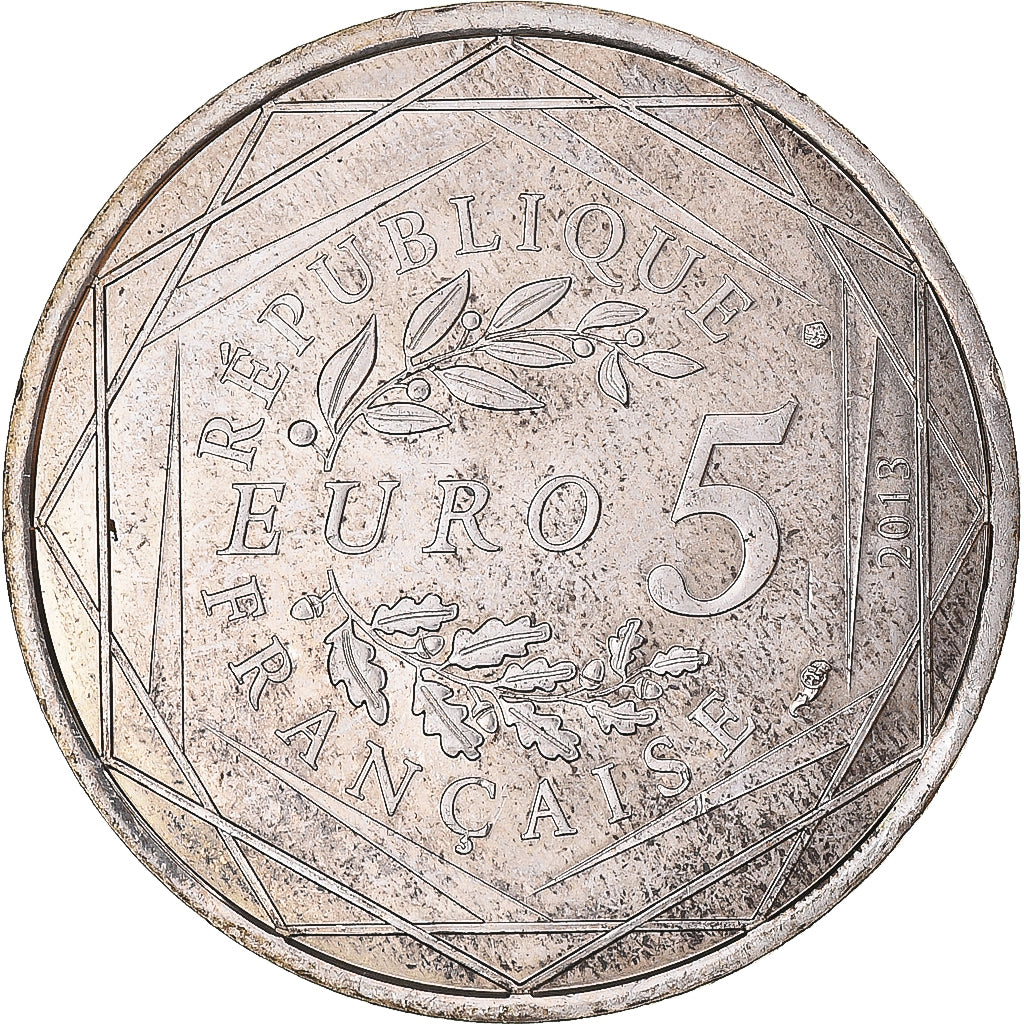France, 5 Euro, 2013, Liberté, MS(60-62), Silver