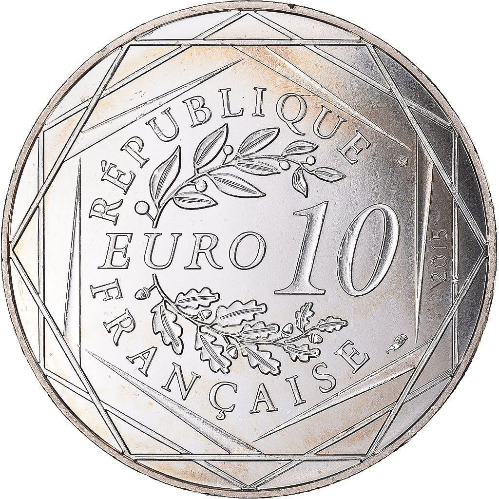 França, 10 Euro, Astérix - Égalité, 2015, Monnaie de Paris, MS(63), Prata