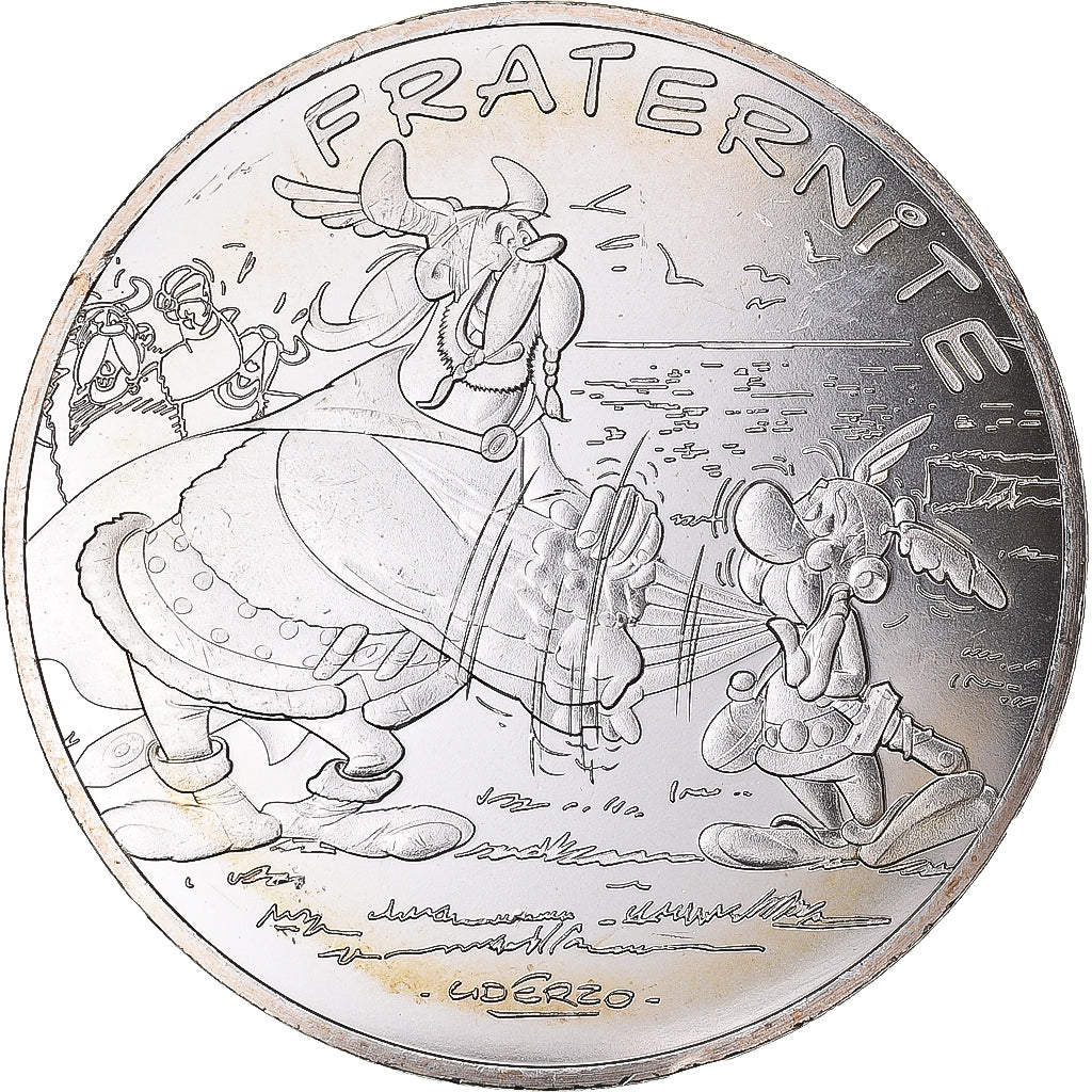 France, 10 Euro, Astérix - Fraternité, 2015, Monnaie de Paris, MS(64), Silver