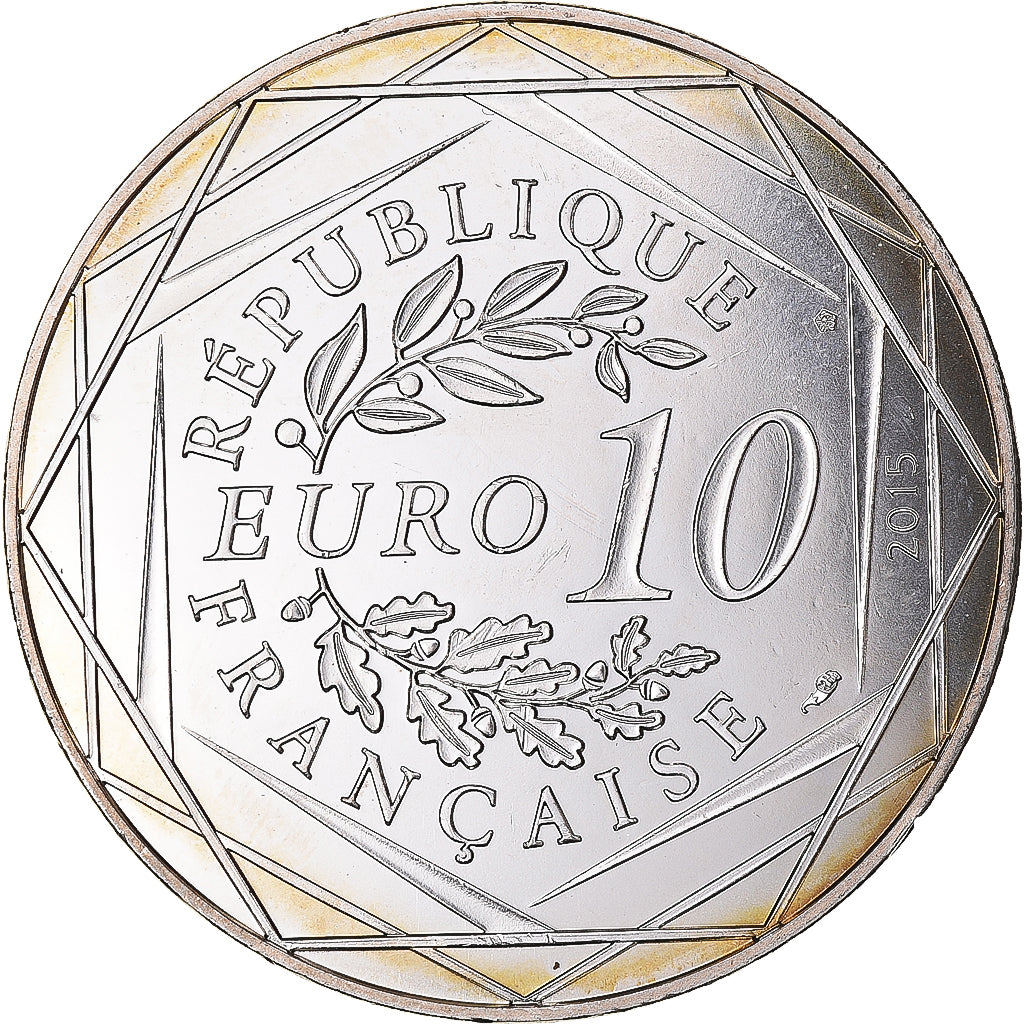 France, 10 Euro, Astérix - Fraternité, 2015, Monnaie de Paris, MS(64), Silver