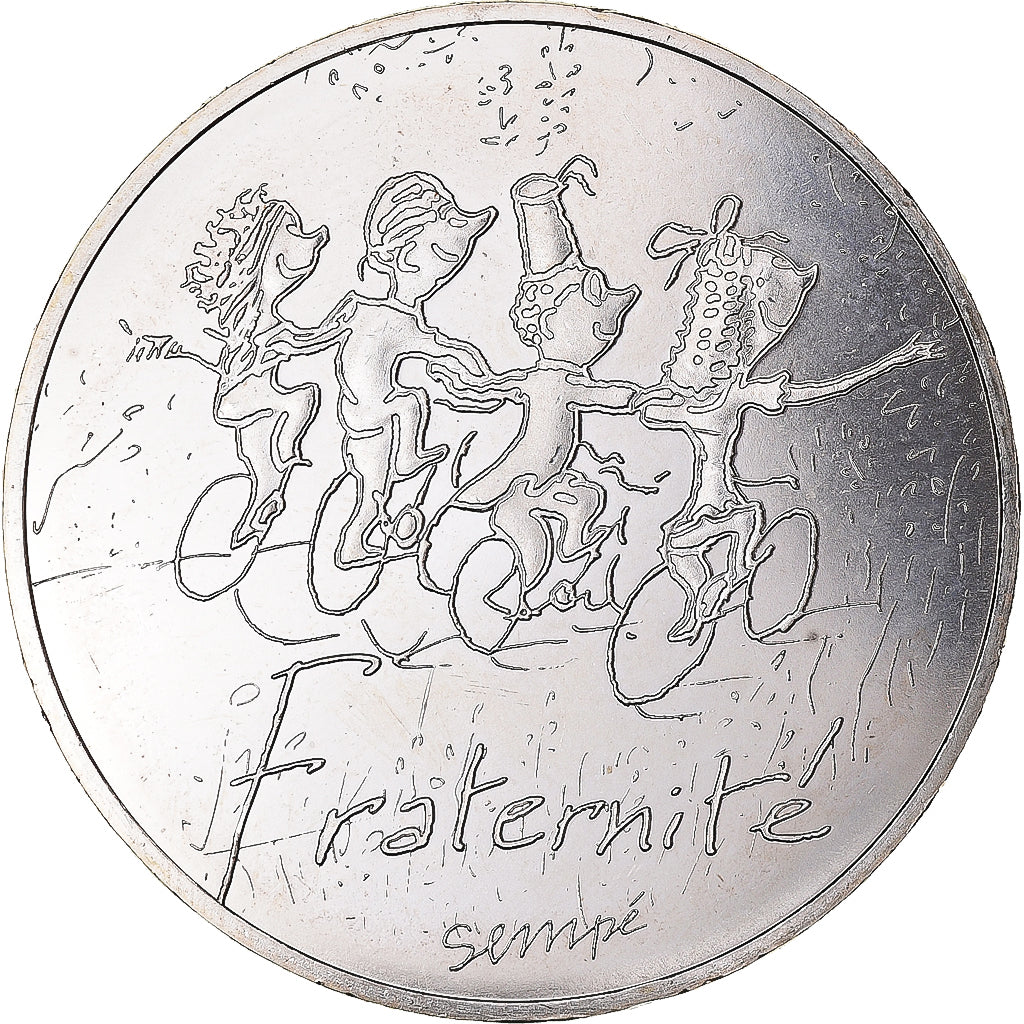 France, 10 Euro, Monnaie de Paris, Sempé - Printemps - Fraternité, 2014