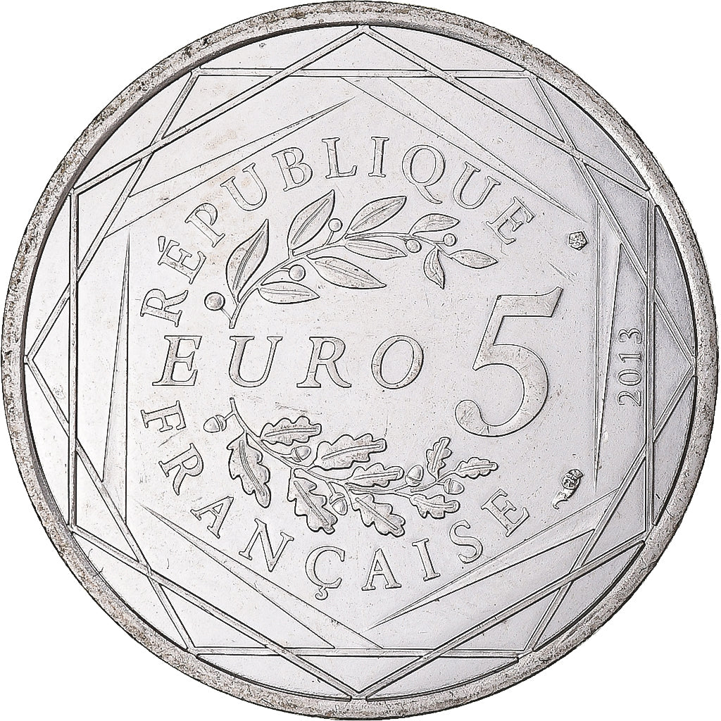 Francia, 5 Euro, 2013, Fraternité, SPL, Argento