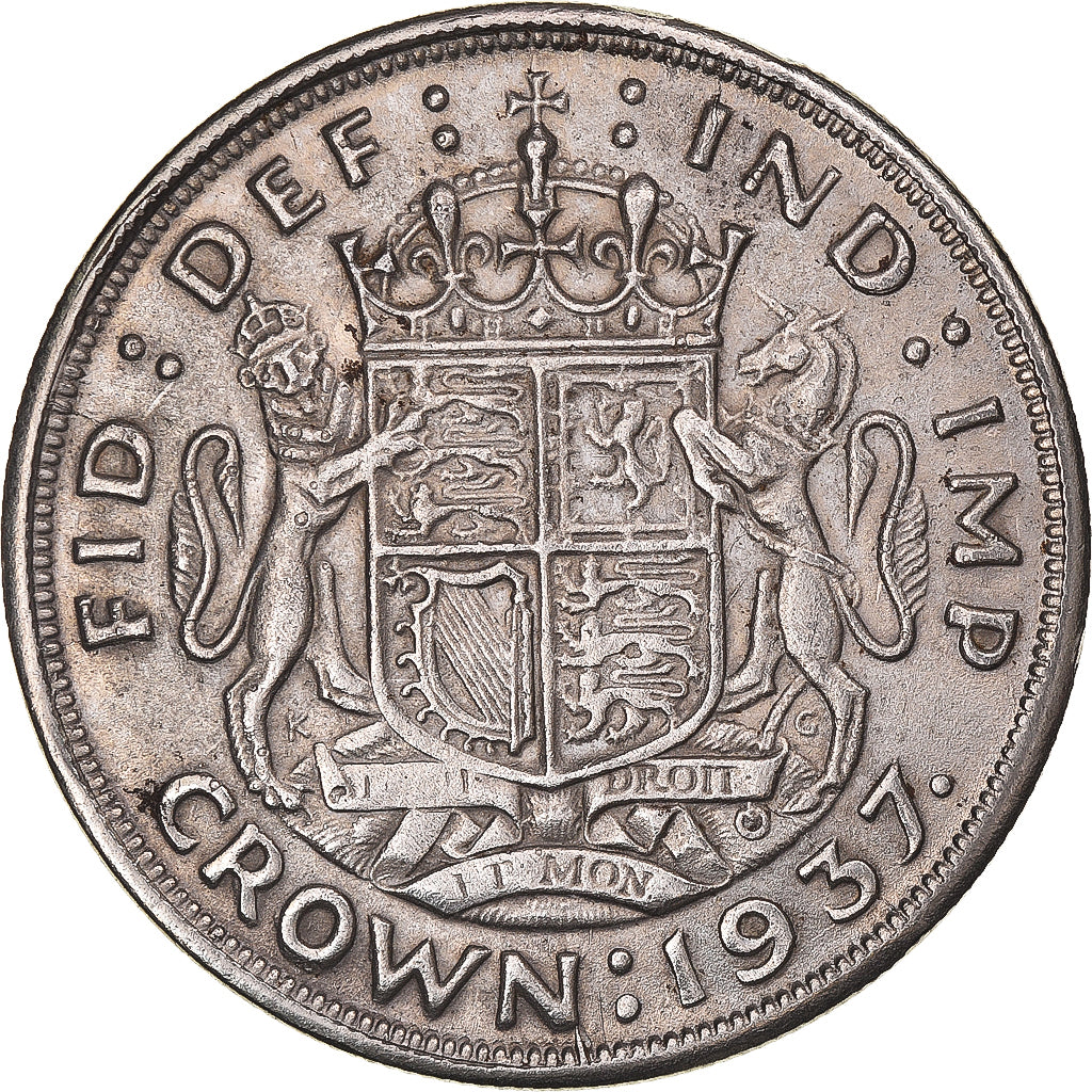 Münze, Großbritannien, George VI, Crown, 1937, SS, Silber