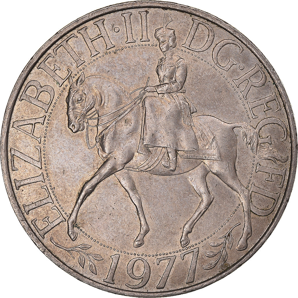 Coin, Great Britain, Elizabeth II, 25 New Pence, 1977, AU(55-58), Silver