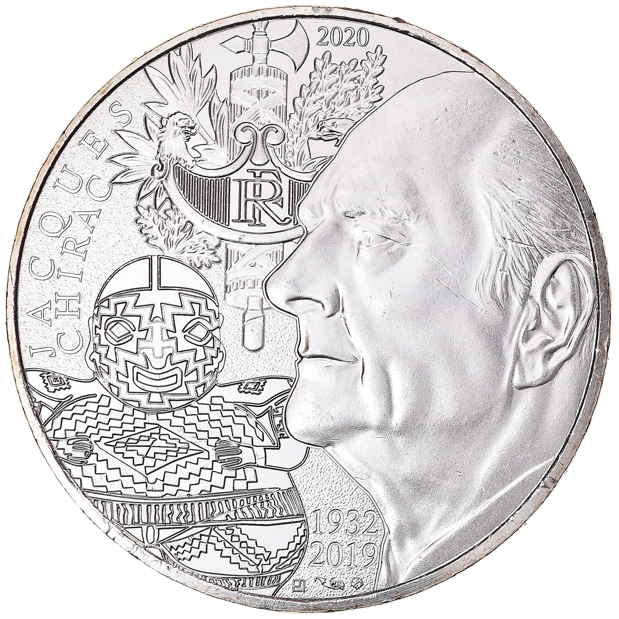 France, 10 Euro, 2019, Monnaie de Paris, Jacques Chirac, MS(64), Silver