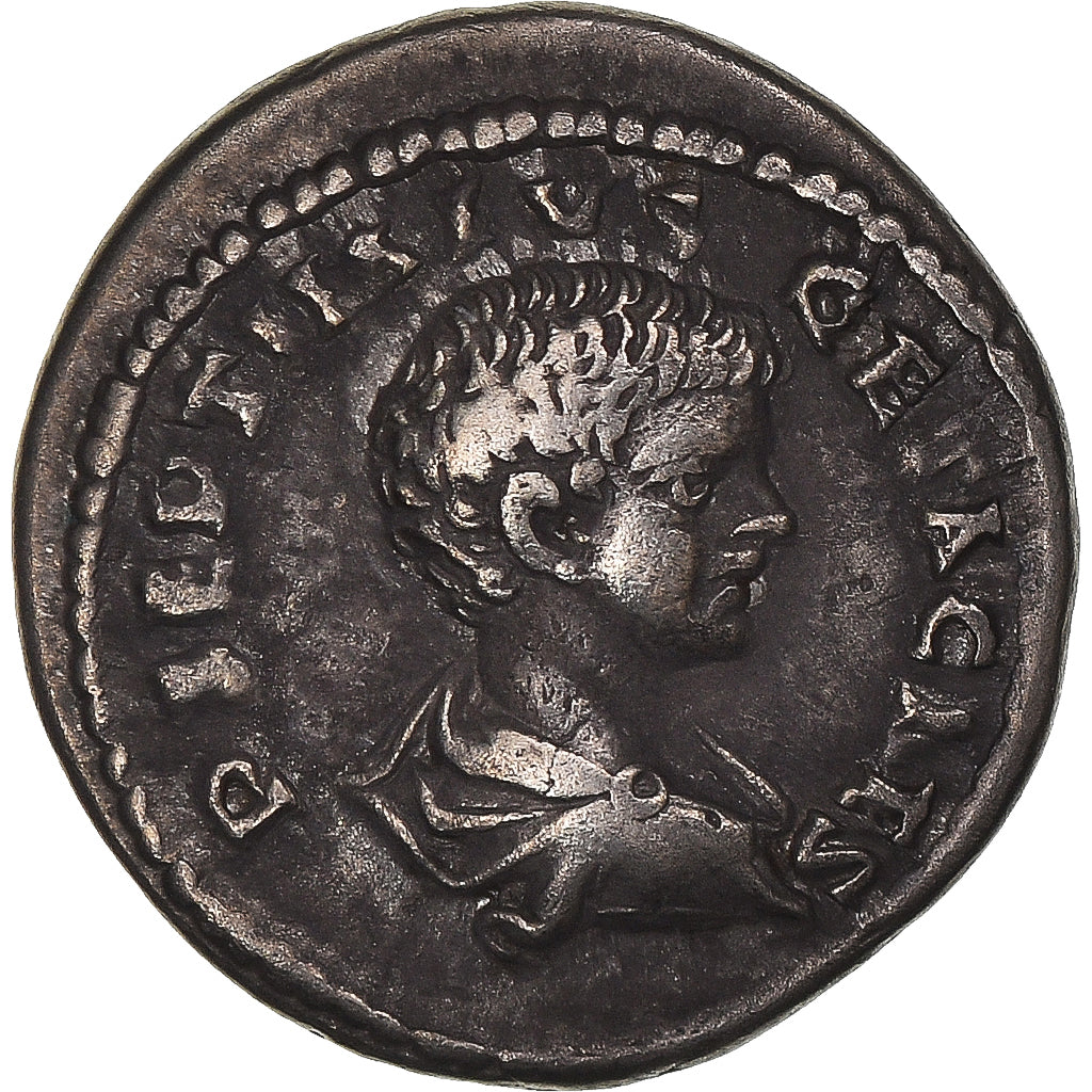 Moneta, Geta, Denarius, 203, Lattaquié, EF(40-45), Srebro, RIC:103