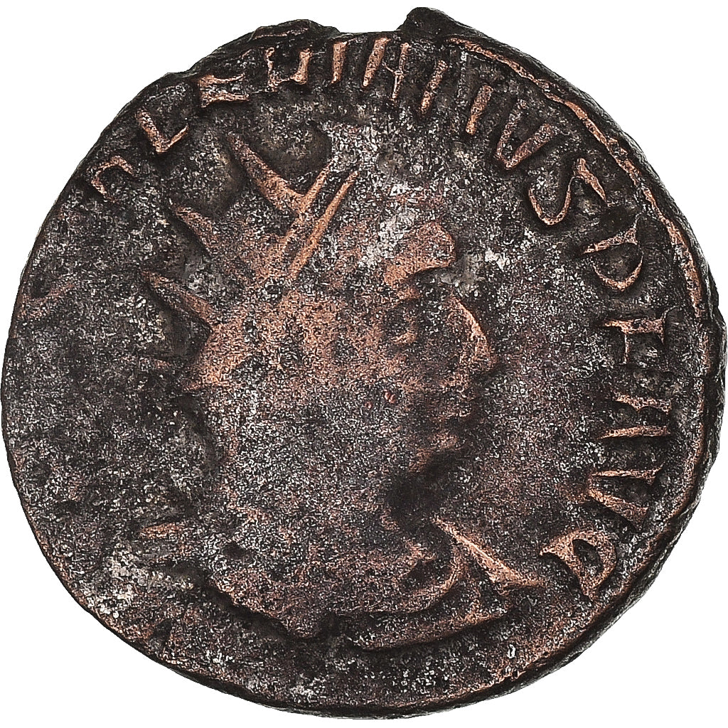 Moneta, Valerian I, Antoninianus, 258-259, Lyon, VF(20-25), Brąz powlekany