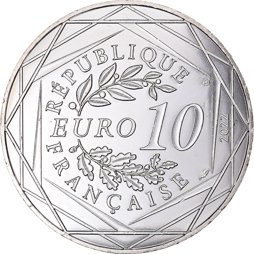 France, 10 Euro, 2022, Monnaie de Paris, Astérix - Humour, MS(64), Silver