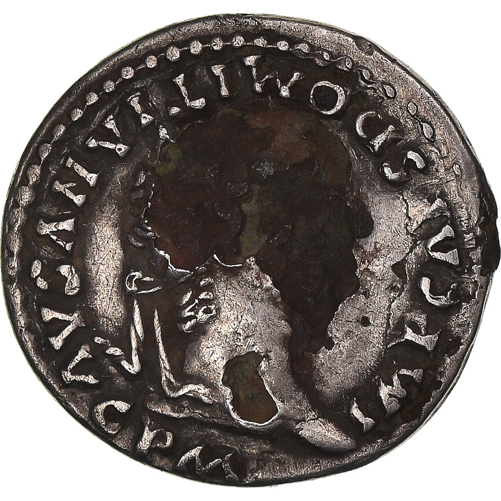 Moeda, Domitian, Denarius, 83, Rome, Fourrée, F(12-15), Bronze Cromado a Prata