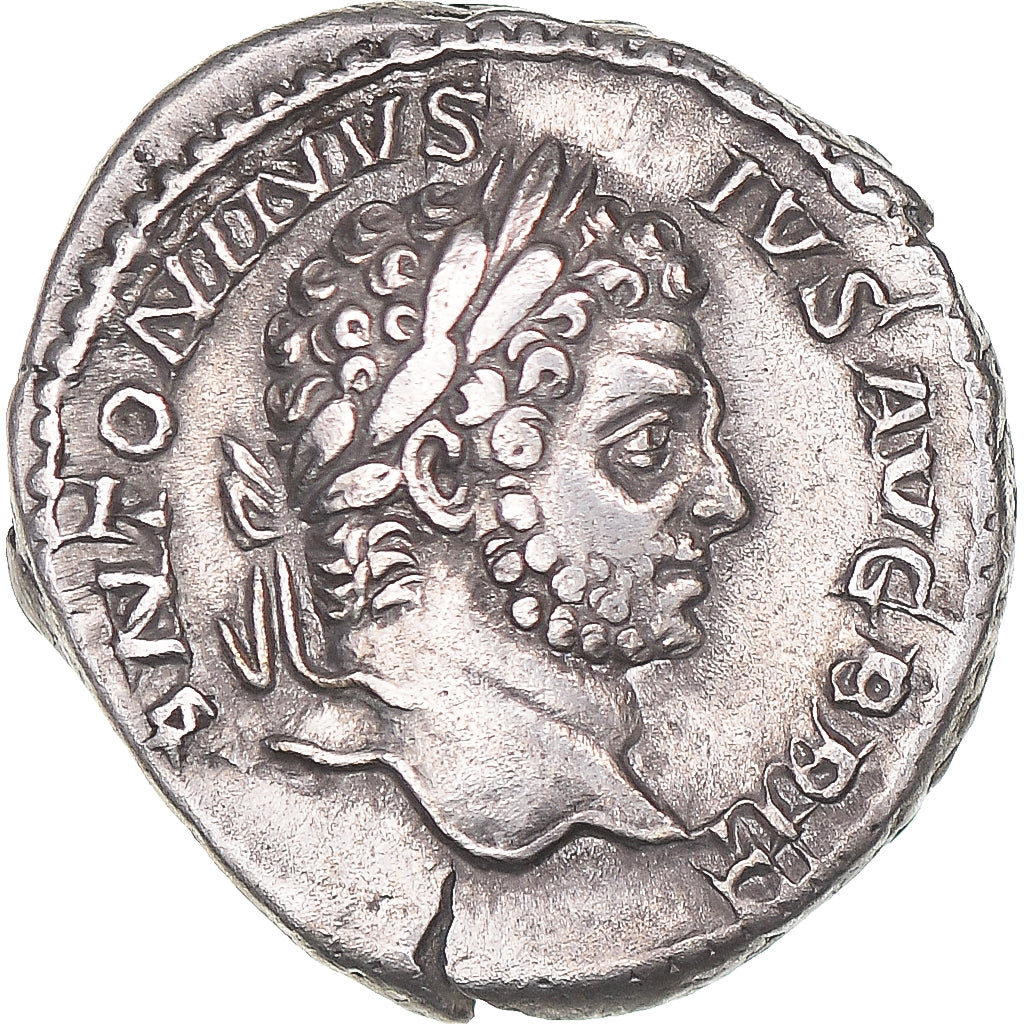 Moneda, Caracalla, Denarius, 198-217, Rome, MBC, Plata