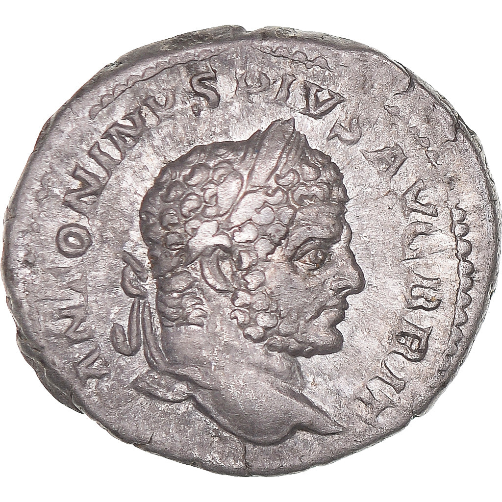 Coin, Caracalla, Denarius, 198-217, Rome, AU(50-53), Silver, Cohen:196