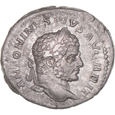 Coin, Caracalla, Denarius, 198-217, Rome, AU(50-53), Silver, Cohen:196