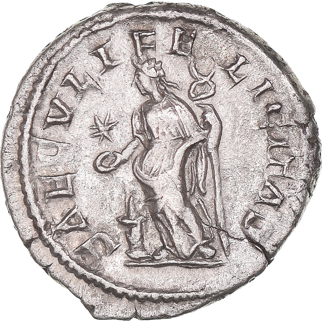 Moneta, Julia Maesa, Denarius, 220-222, Rome, AU(55-58), Srebro, Cohen:45