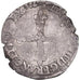 Moeda, França, Henri III, 1/4 Ecu, 1586, Nantes, VF(20-25), Prata