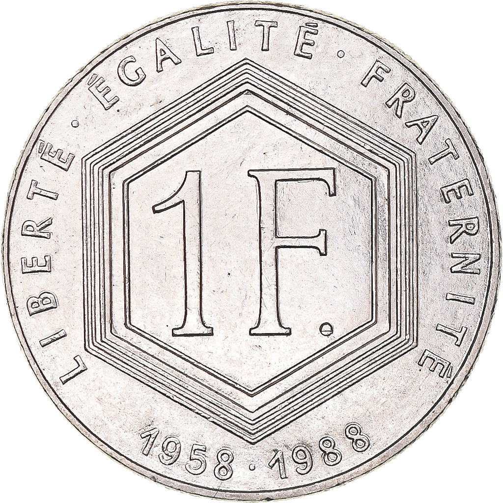 Moneta, Francja, Charles de Gaulle, Franc, 1988, Paris, sans différents