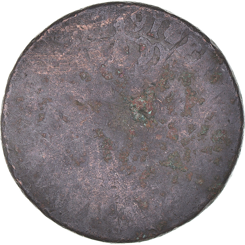 Coin, France, Louis XVI, Sol, 1791, Paris, VG(8-10), Bronze, Gadoury:350