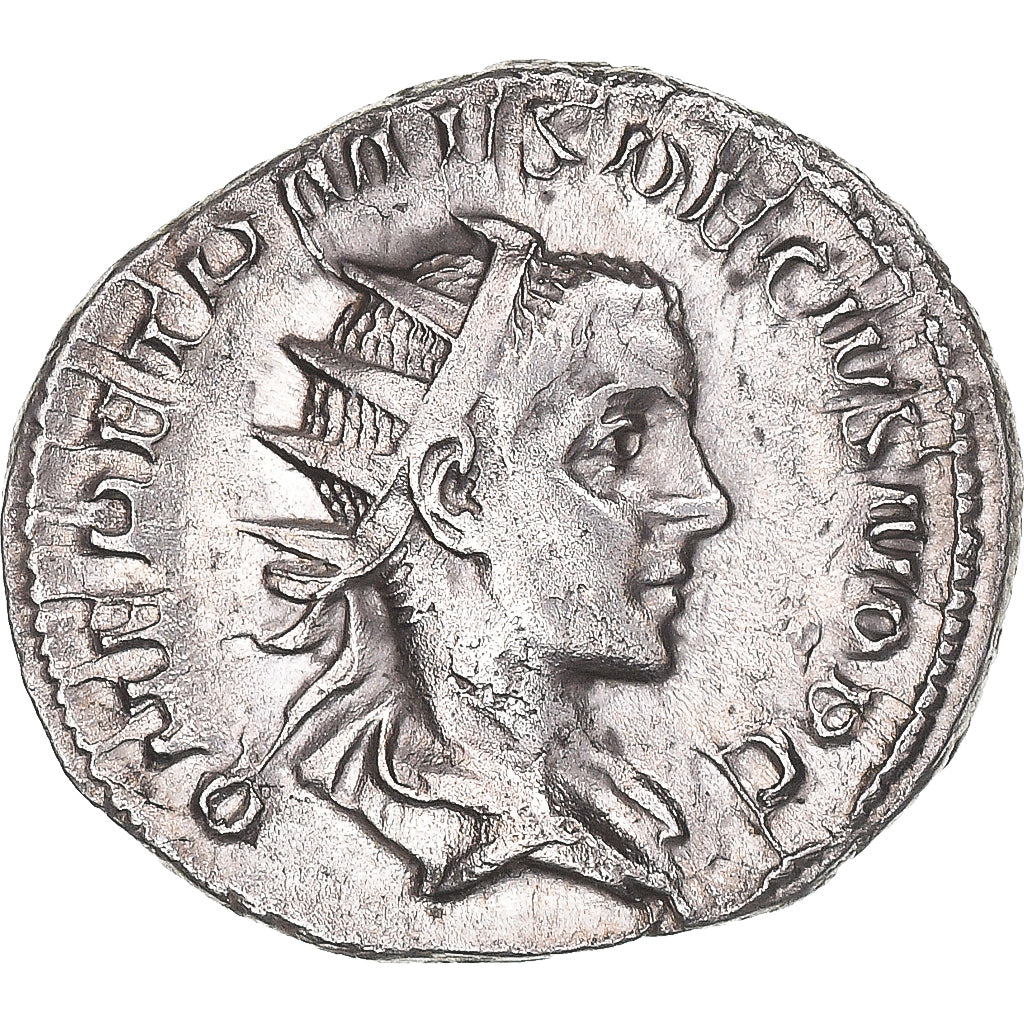 Coin, Herennius Etruscus, Antoninianus, 244-249, Rome, AU(50-53), Billon
