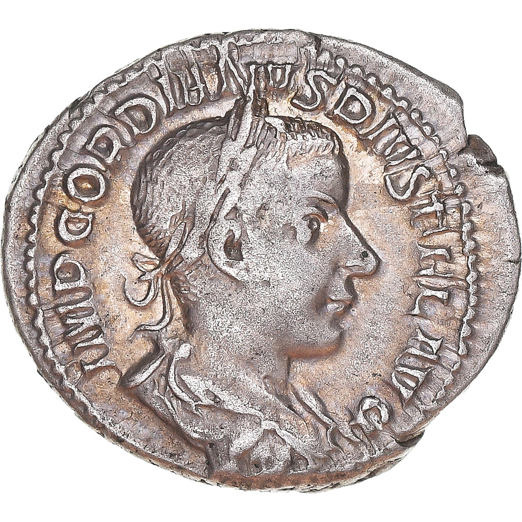 Moneda, Gordian III, Denarius, 238-244, Rome, MBC, Vellón, Cohen:340