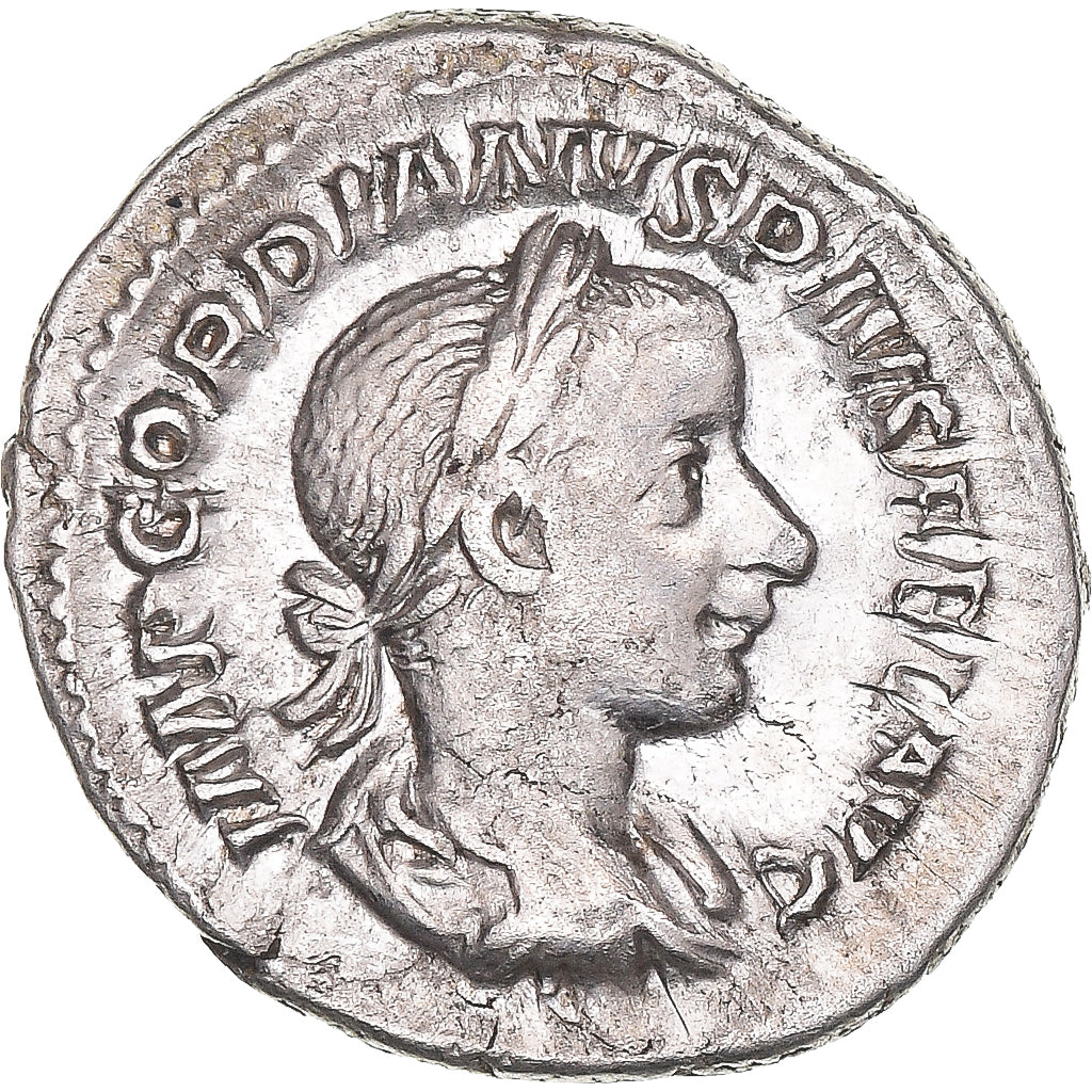 Moneta, Gordian III, Denarius, 238-244, Rome, AU(50-53), Bilon, Cohen:186
