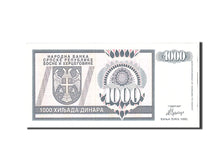Banknote, Bosnia - Herzegovina, 1000 Dinara, 1992, Undated, KM:137a, UNC(65-70)