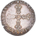 Moneda, Francia, Henri IV, 1/4 Ecu, 1602, Toulouse, MBC, Plata, Gadoury:597