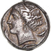 Moneta, Tanit, Tetradrachm, ca. 350-300 BC, Lilybaion, AU(50-53), Srebro