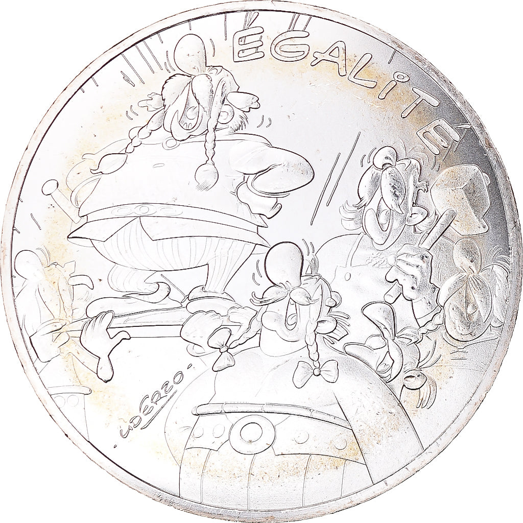 France, 10 Euro, Astérix - Égalité, 2015, Paris, MS(64), Silver