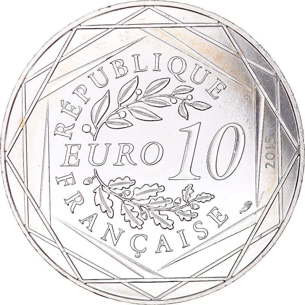 France, 10 Euro, Astérix - Égalité, 2015, Paris, MS(64), Silver