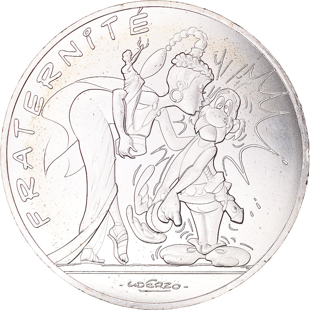 France, 10 Euro, Astérix - Fraternité, 2015, Paris, MS(64), Silver