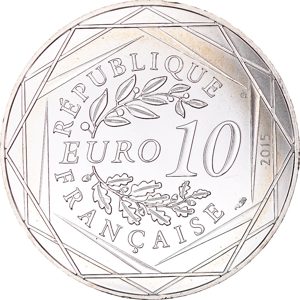 France, 10 Euro, Astérix - Fraternité, 2015, Paris, MS(64), Silver