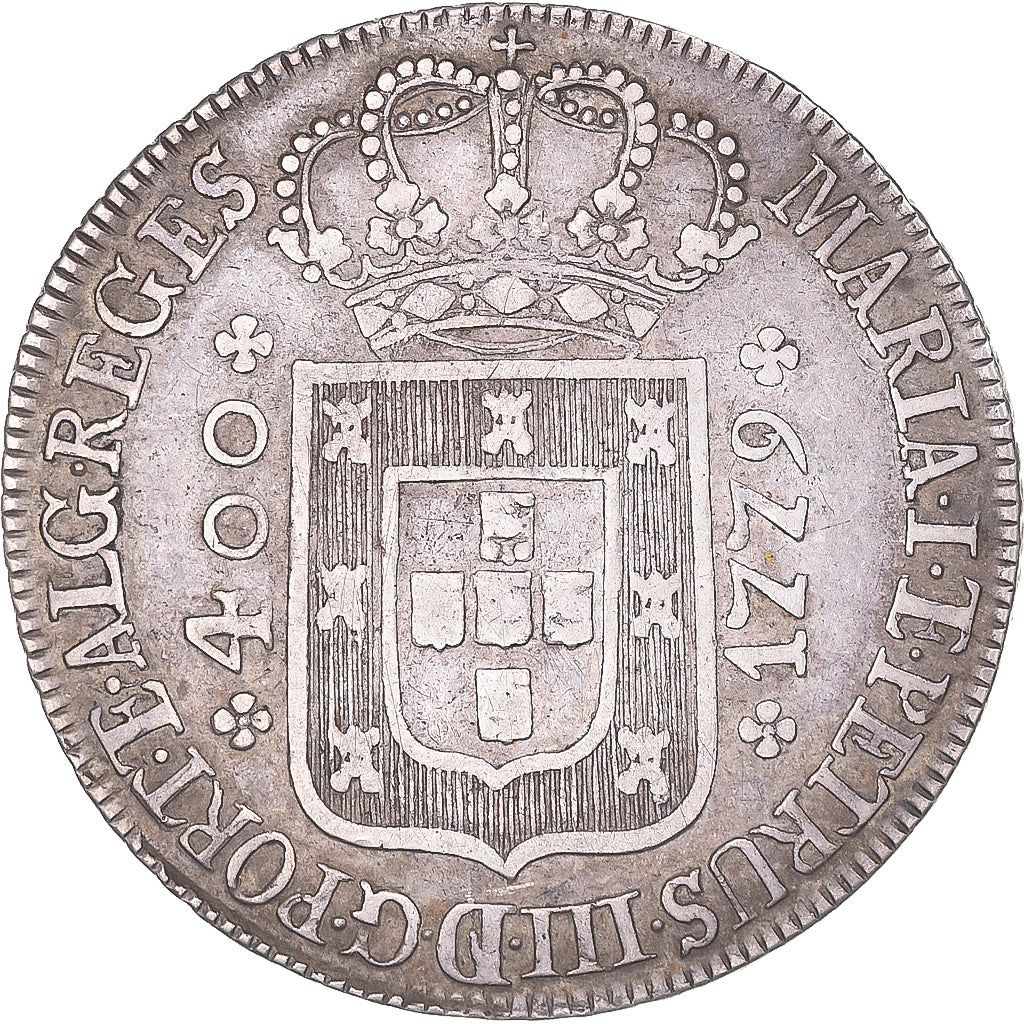 Munten, Portugal, Maria I, 400 Reis, 1779, Lisbon, ZF, Zilver