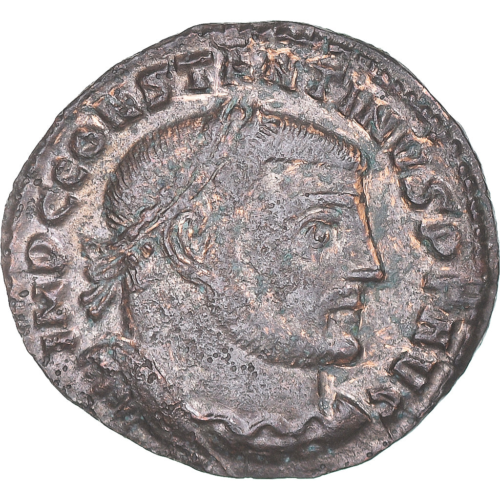 Moneda, Constantine I, Follis, 312-313, Thessalonica, MBC, Cobre, Cohen:616