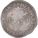 Moeda, França, Henri IV, Douzain aux deux H, 1593, Saint Lô, VF(30-35), Prata