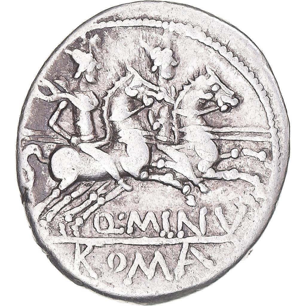 Coin, Q. Minucius Rufus, Denarius, 122 BC, Rome, AU(50-53), Silver
