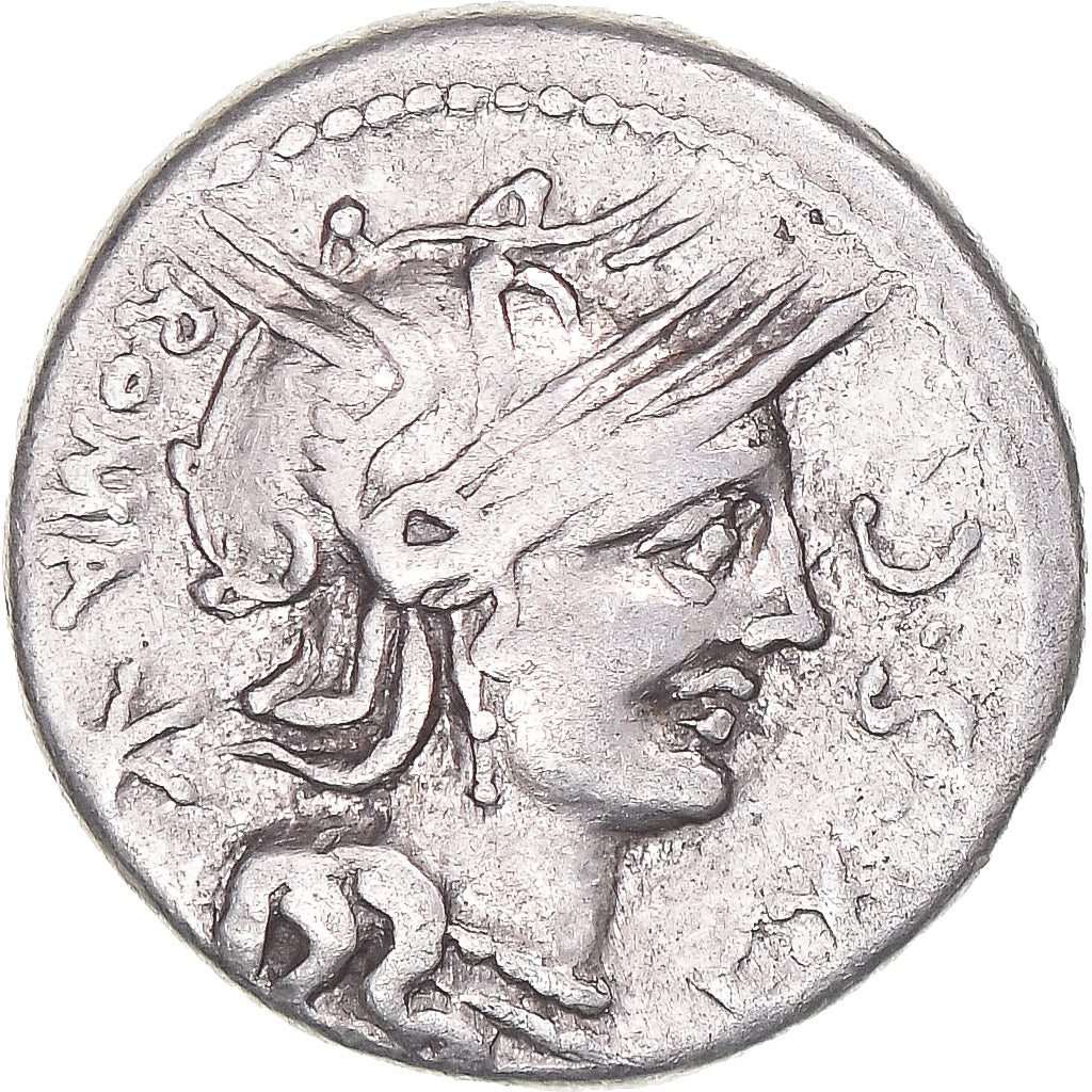 Moeda, Sergia, Denarius, 116-115 BC, Rome, AU(50-53), Prata, Crawford:286/1