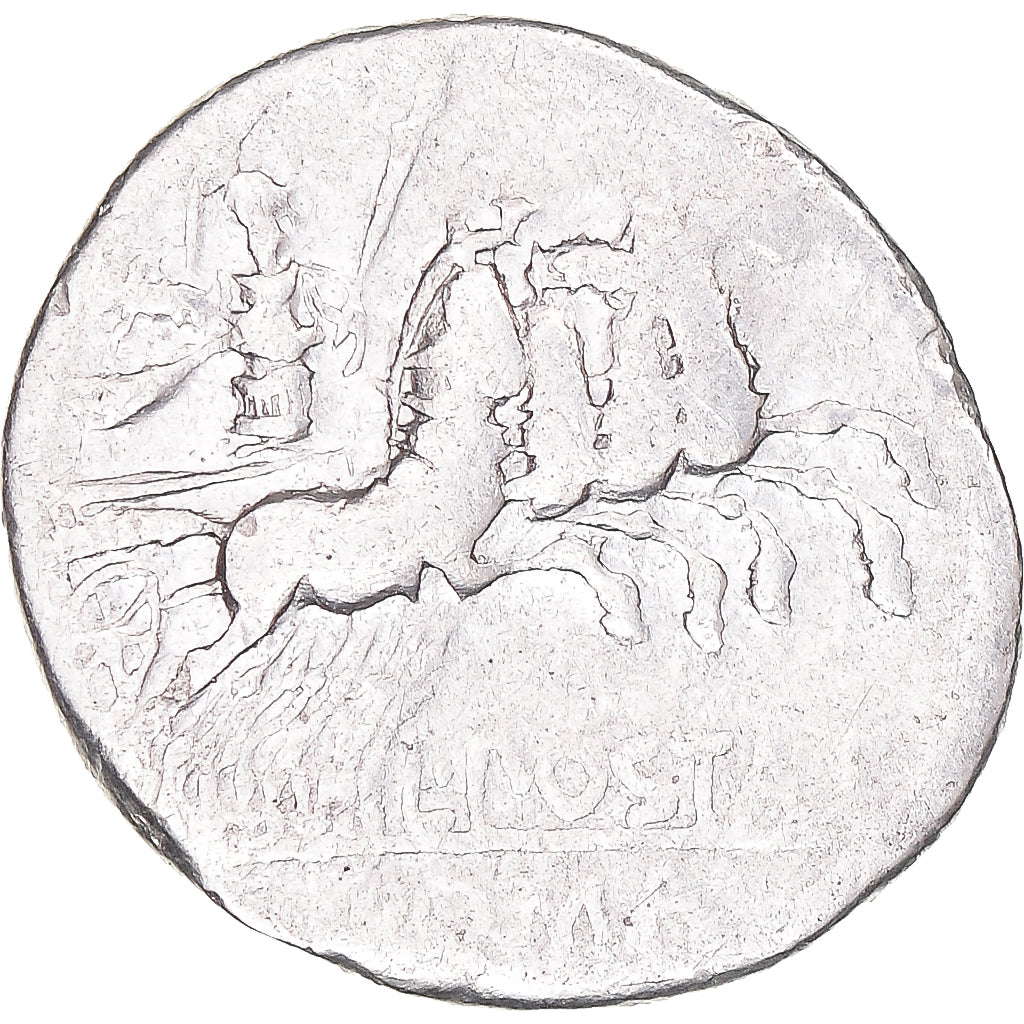 Moneda, Postumia, Denarius, 131 BC, Rome, BC+, Plata, Crawford:252/1