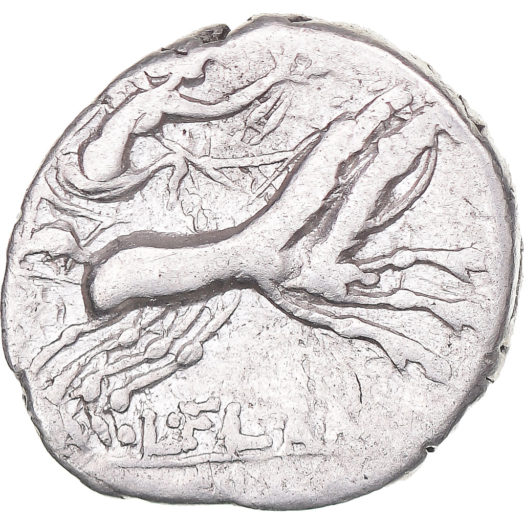 Coin, Flaminia, Denarius, 109-108 BC, Rome, VF(30-35), Silver, Crawford:302/1