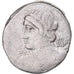 Moneda, Licinia, Denarius, 84 BC, Rome, BC+, Plata, Crawford:354/1