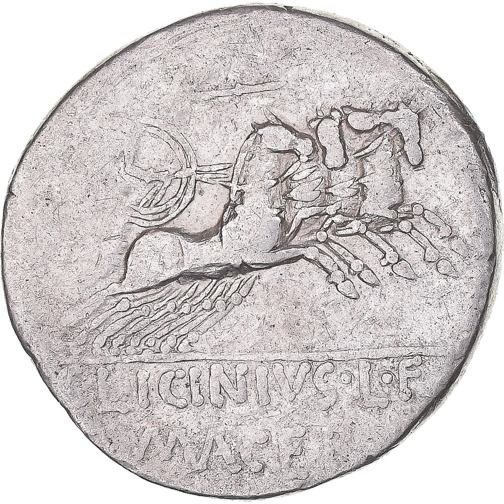 Munten, Licinia, Denarius, 84 BC, Rome, FR+, Zilver, Crawford:354/1