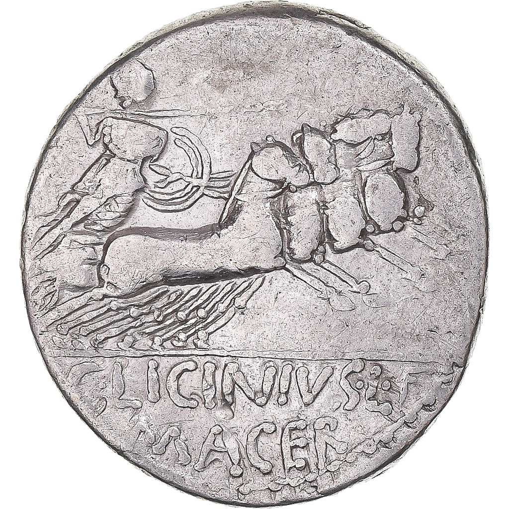 Munten, Licinia, Denarius, 84 BC, Rome, FR+, Zilver, Crawford:354/1