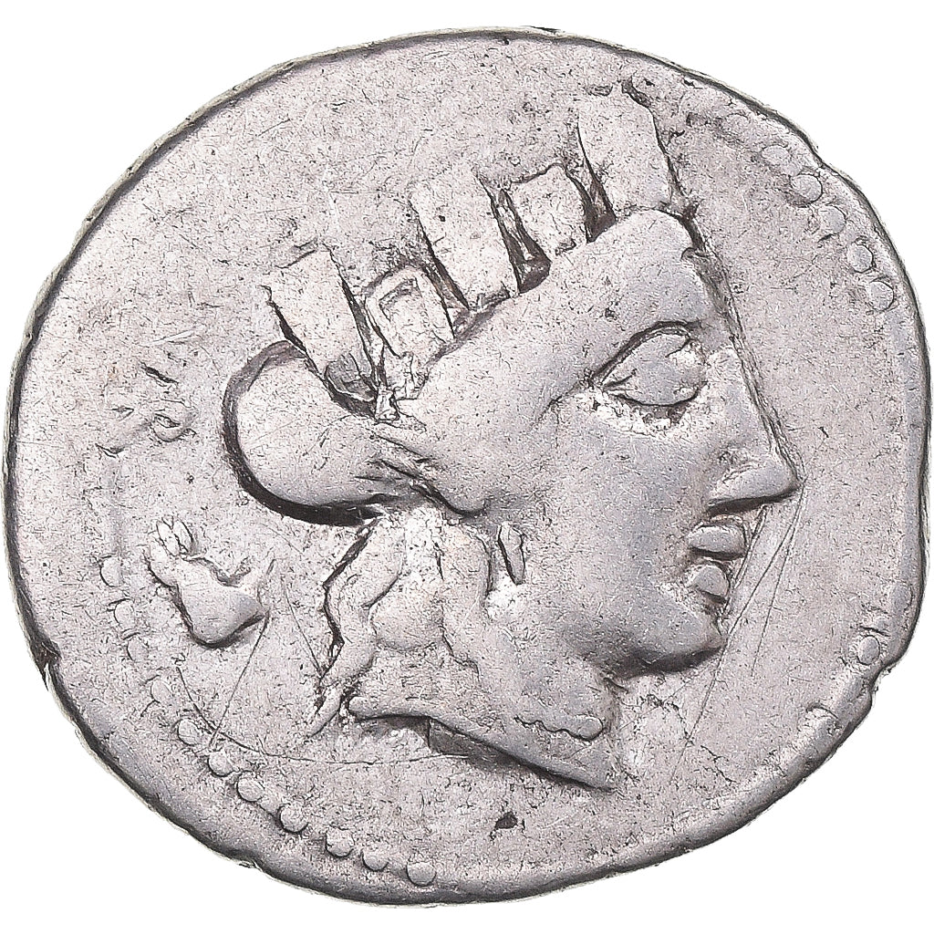 Moneta, Furia, Denarius, 84 BC, Rome, MB+, Argento, Crawford:356/1b