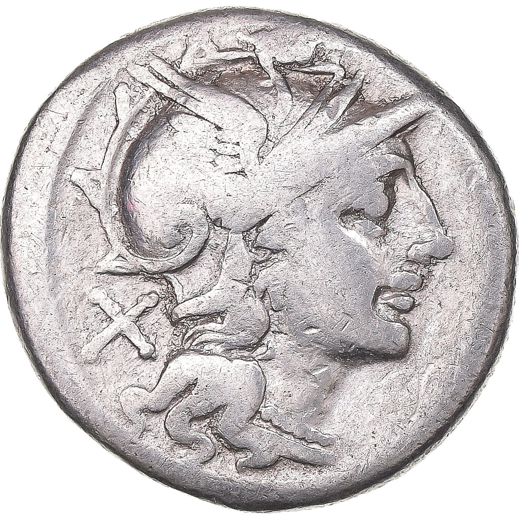 Moneda, Pinaria, Denarius, 155 BC, Rome, BC+, Plata, Crawford:200/1