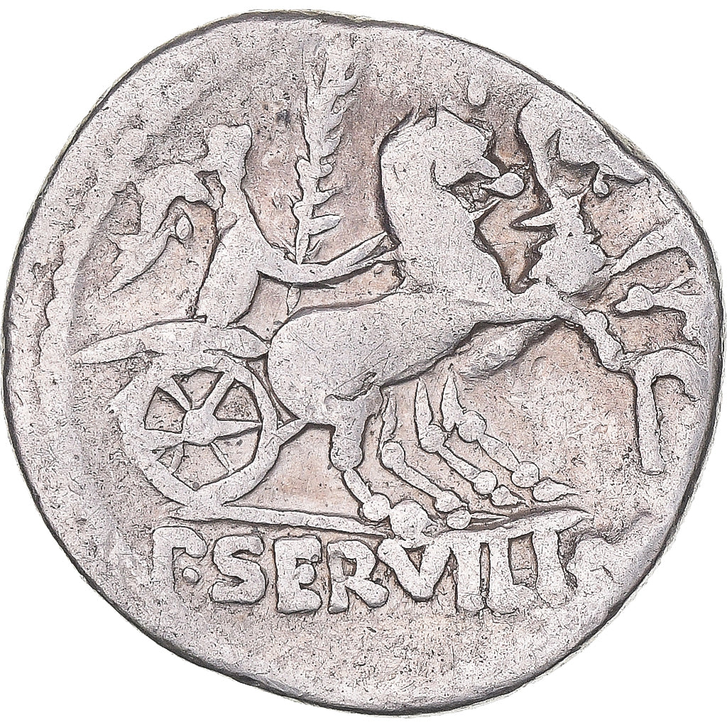 Moneda, Servilia, Denarius, 123 BC, Rome, BC, Plata, Crawford:328/1