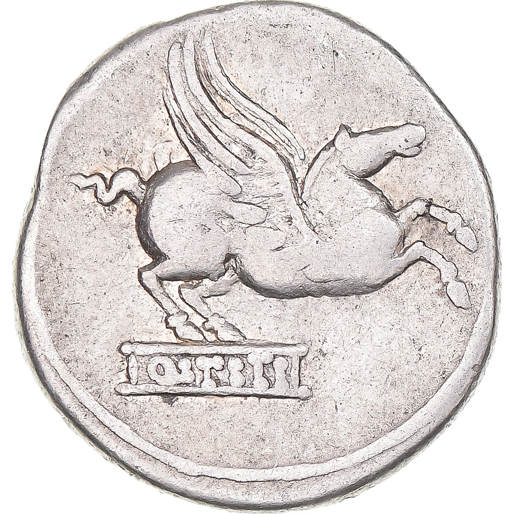 Coin, Titia, Denarius, 90 BC, Rome, EF(40-45), Silver, Crawford:341/1