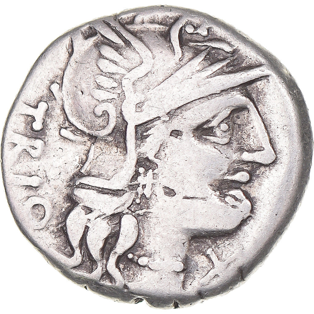 Moeda, Lucretia, Denarius, 136 BC, Rome, VF(30-35), Prata, Crawford:237/1b