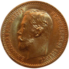 Russia, 5 Roubles, 1902, AU(55-58), Gold, 4.30
